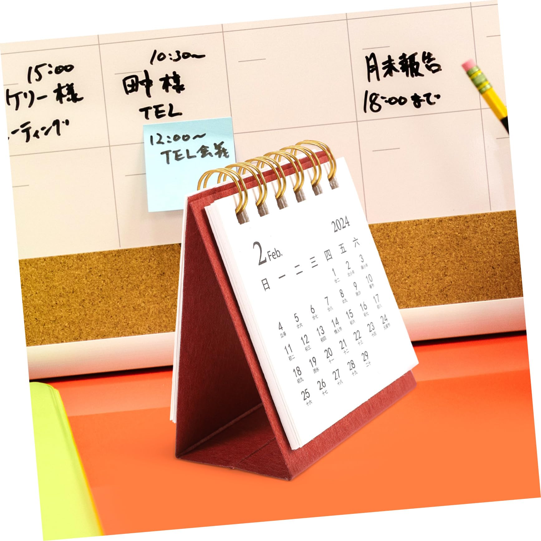 Calendario da Tavolo Piccolo con Rilegatura Spirale Planner Mensile per Ufficio e Casa Calendario da Scrivania Compatto con Spessa per Organizzazione Efficiente