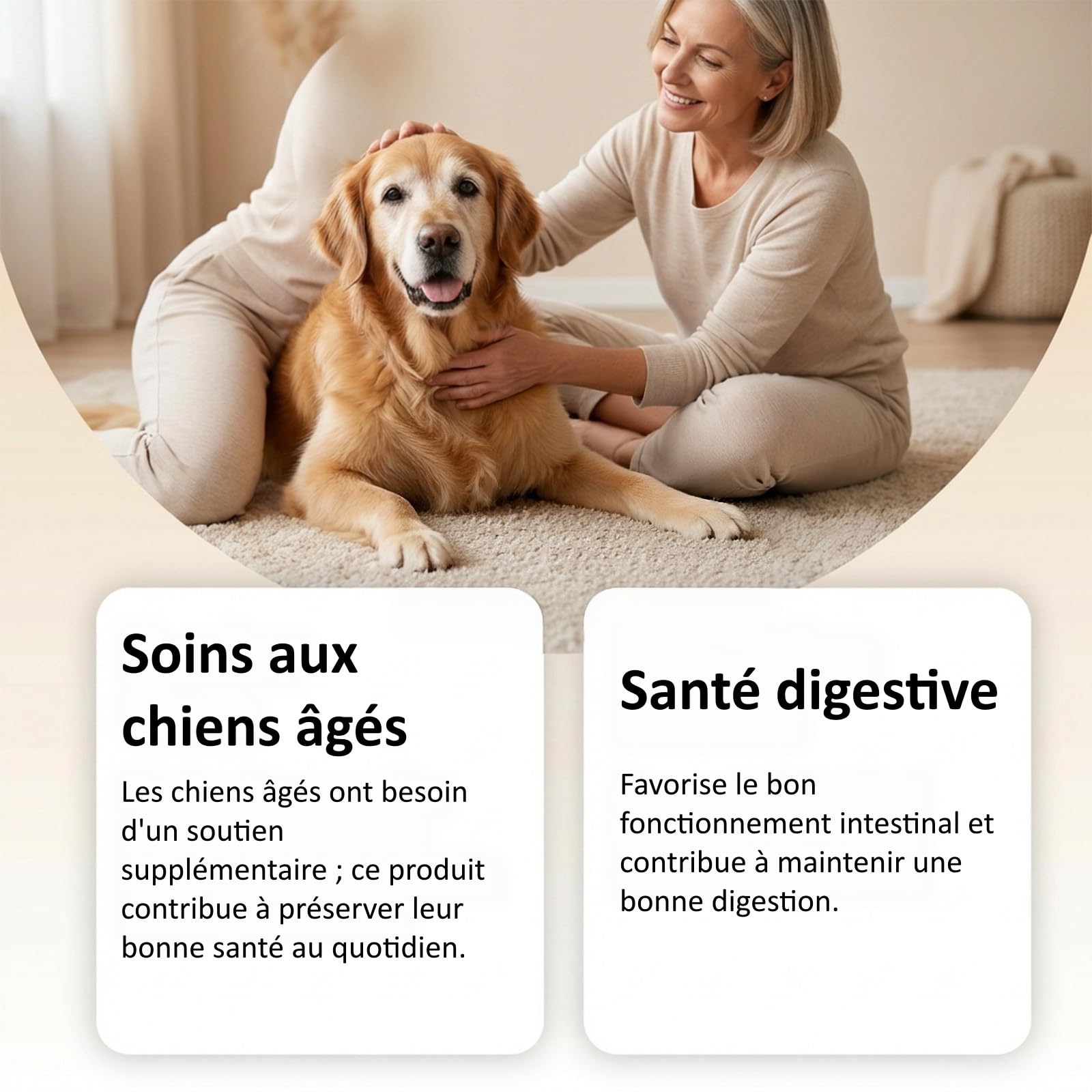 Orealift Probiotiques pour Chiens,Facilite la Digestion