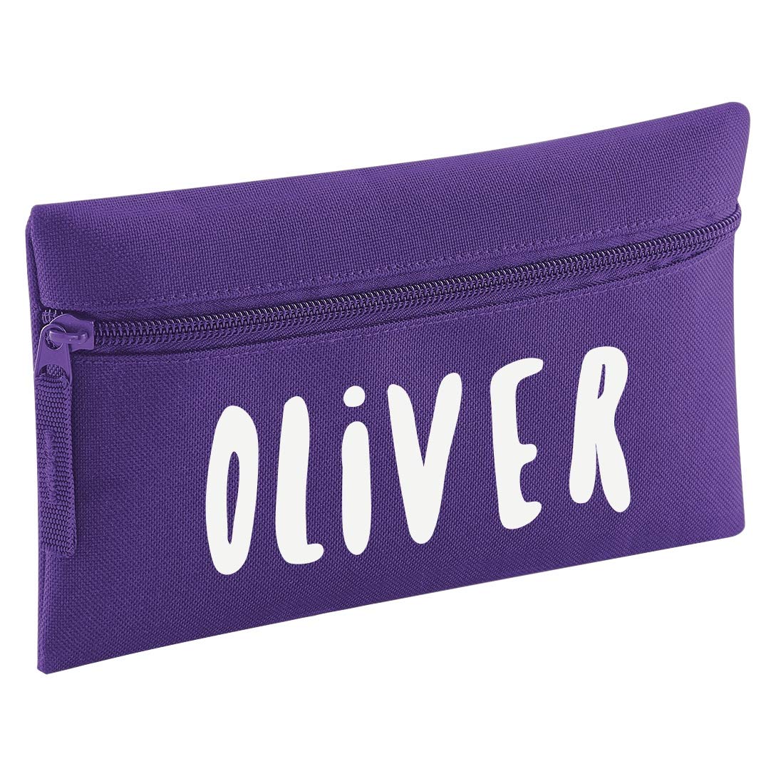 That's My Pencil - Zip Pencil Case Printed with Name - Personalised in UK (Bright Purple) โ image 1