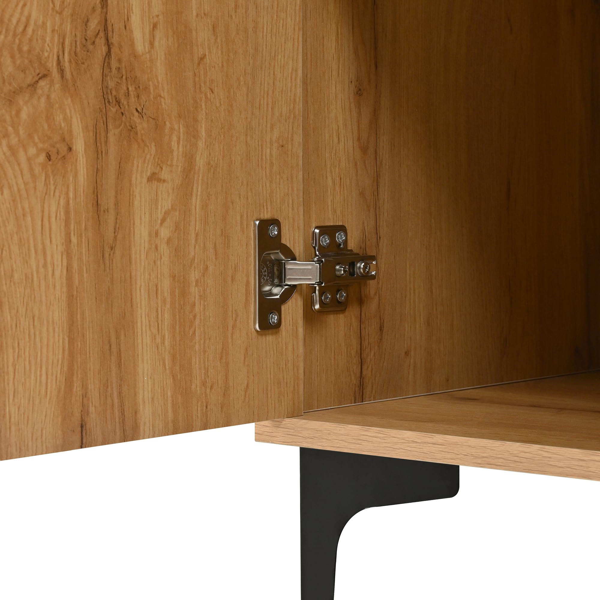 Aparador buffet armario moderno espacio de almacenamiento muebles de salón armario esquinero 120 cm ancho 76 cm alto aparador con puertas cajones minimalista negro