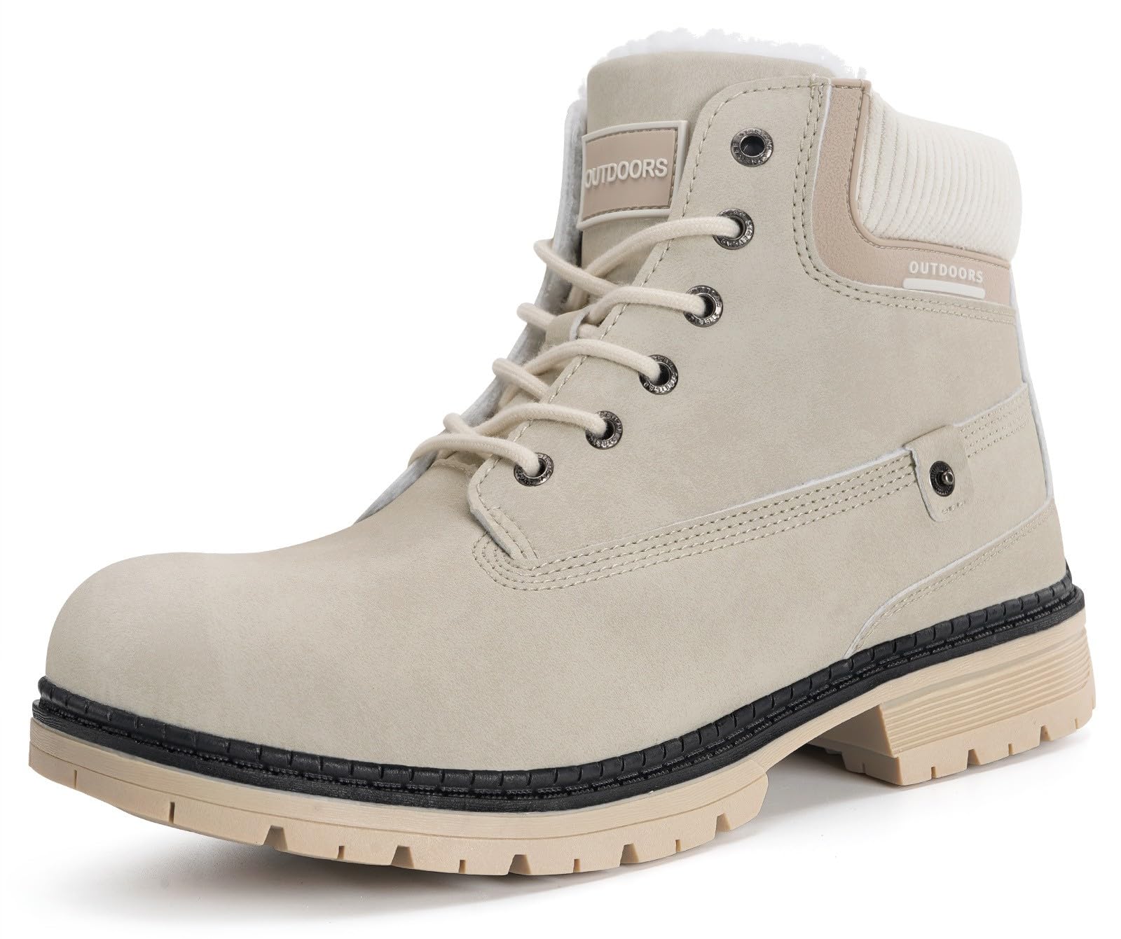 Stivali Uomo Donna Inverno Scarpe da Neve Caldi Snow Boots Impermeabili Stivaletti Pelliccia Stringate Outdoor