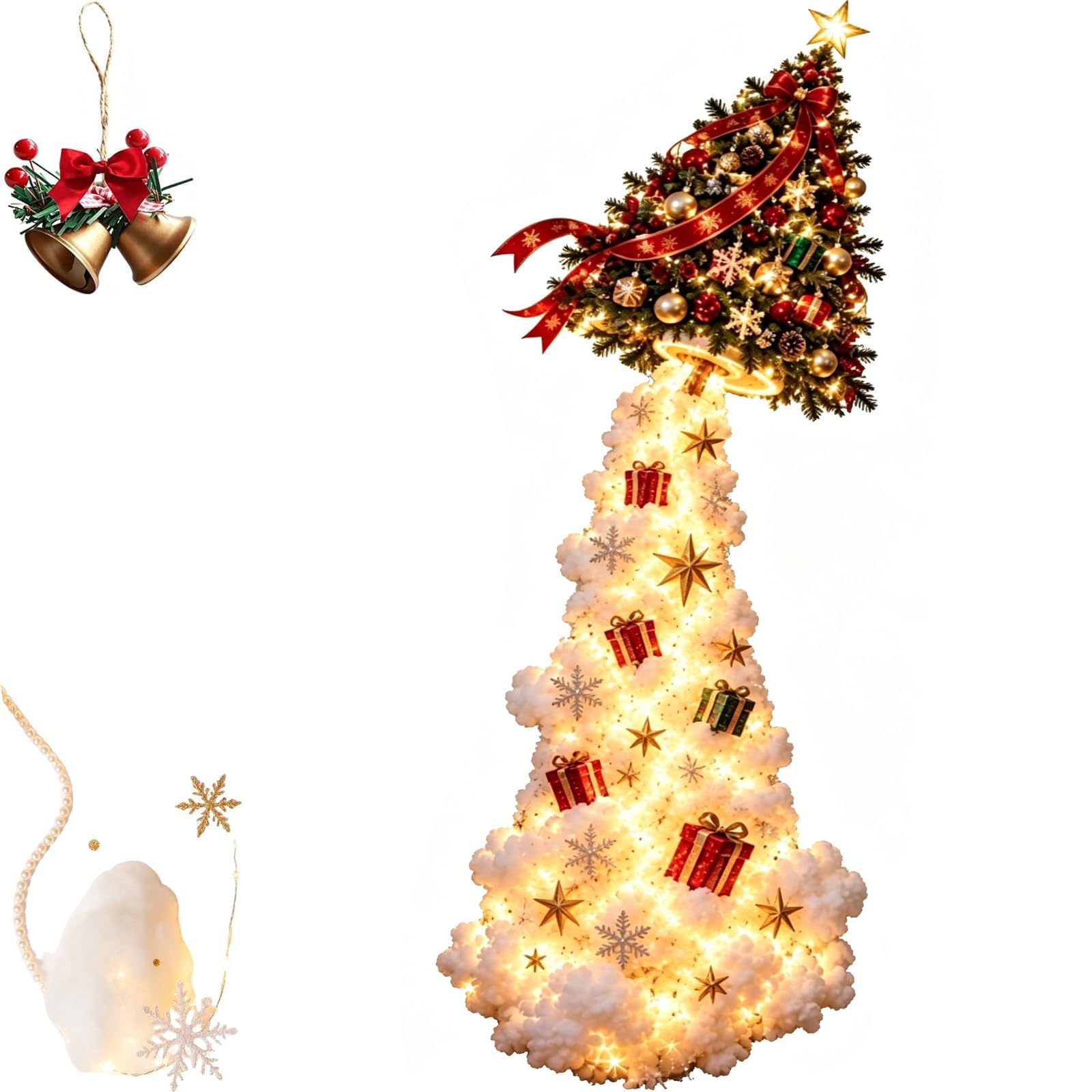 Christmas Magic Trail Wall Light, Glowing Xmas Wall Decor (G)