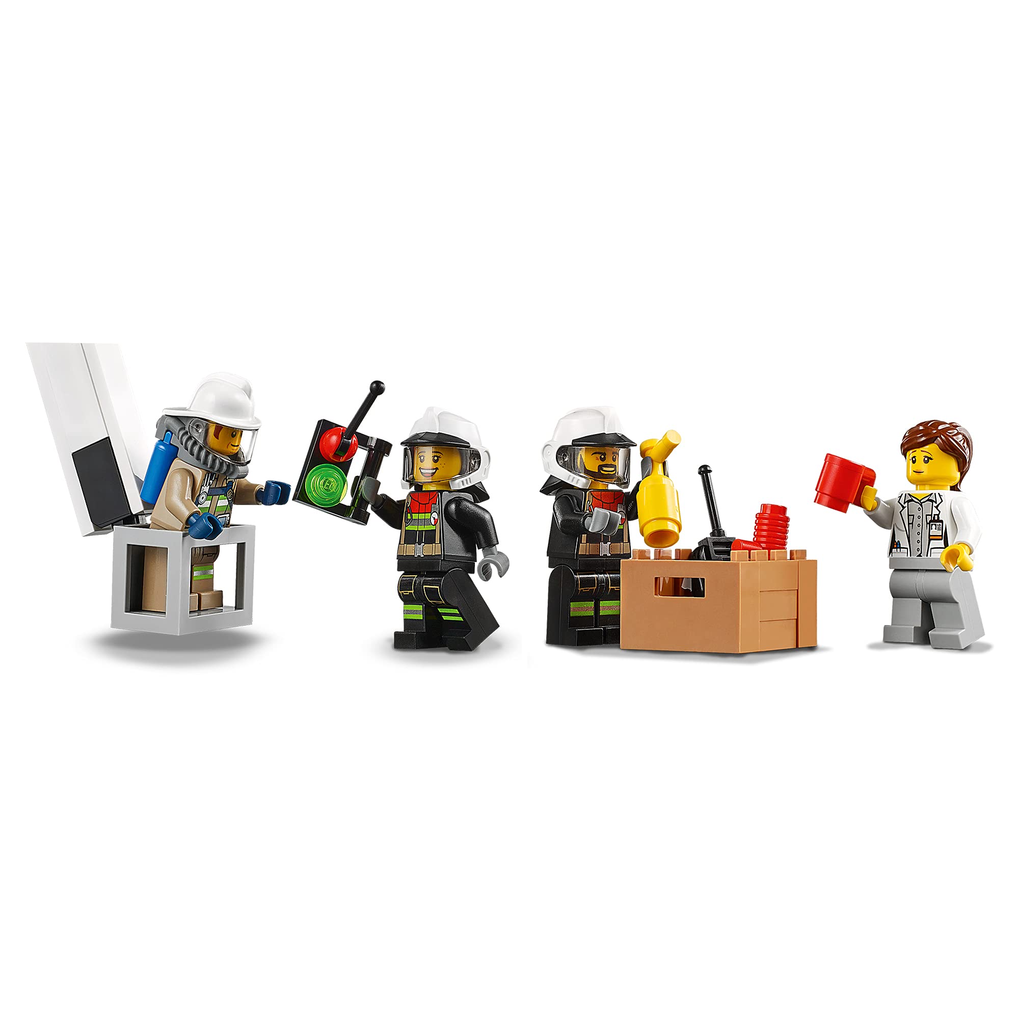 LEGO 60282 City Mobile Feuerwehreinsatzzentrale mit Spielzeug-Feuerwehrauto, Feuerwehr-Station für Jungen und Mädchen ab 6 Jahren, Geschenkset