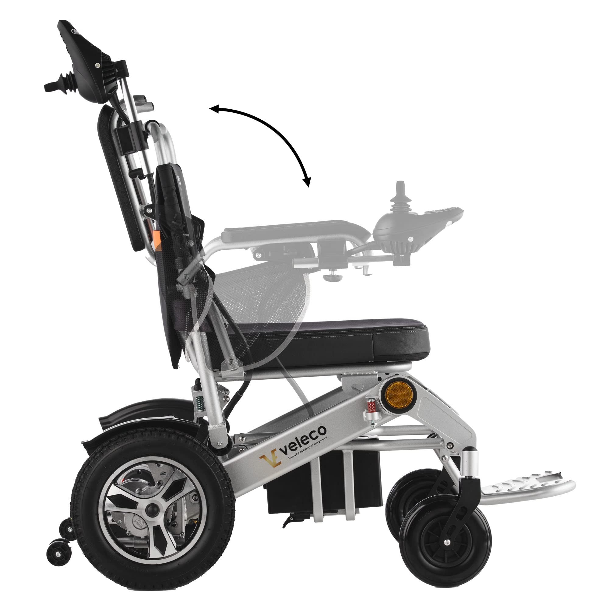 COSMO: silla de ruedas eléctrica ultraligera plegable con joystick de fácil manejo