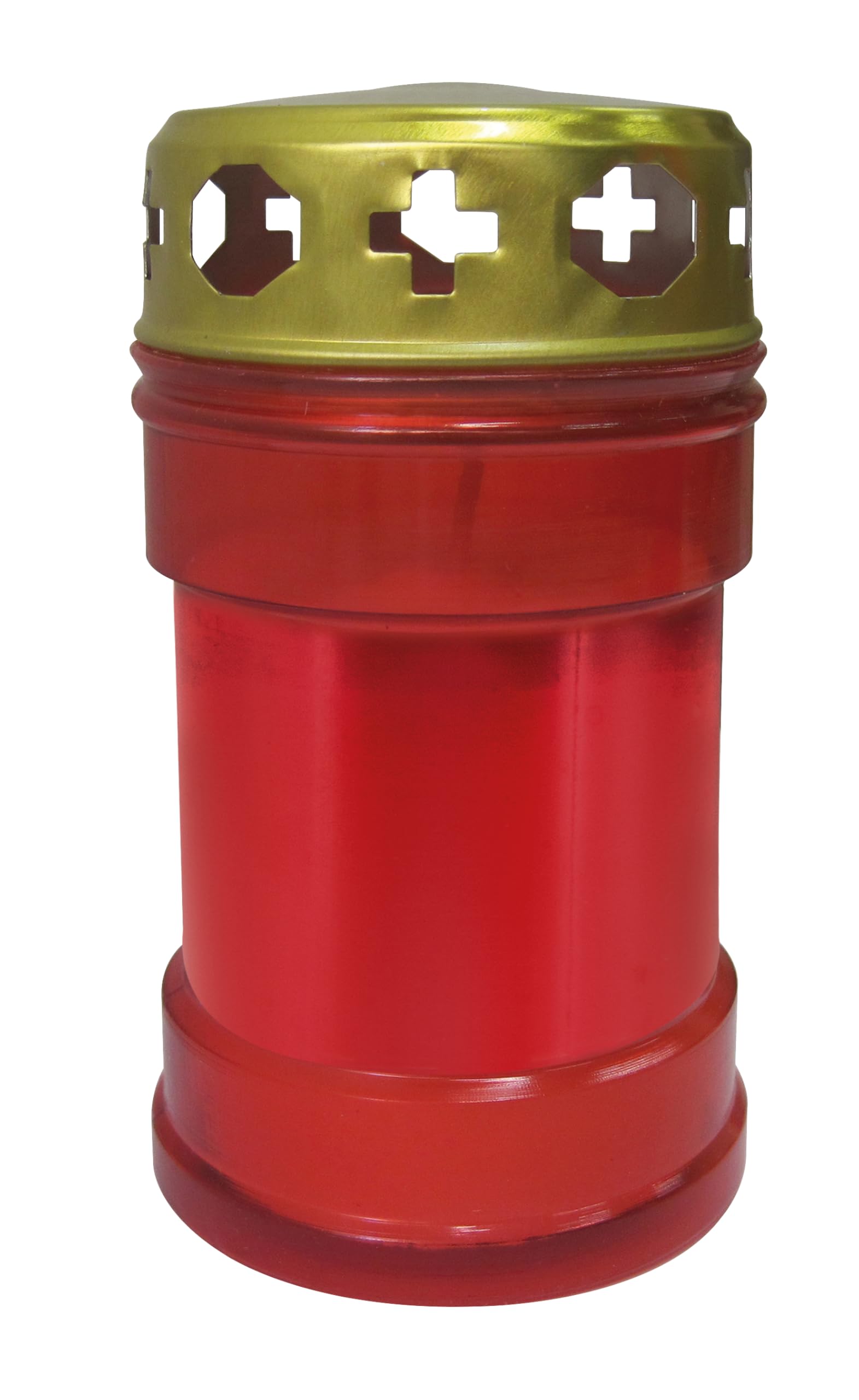 Cereria Di Giorgio Vela Votiva Modelo P30 Rojo Protector de Lluvia Diámetro 6,3 cm Altura 11 cm