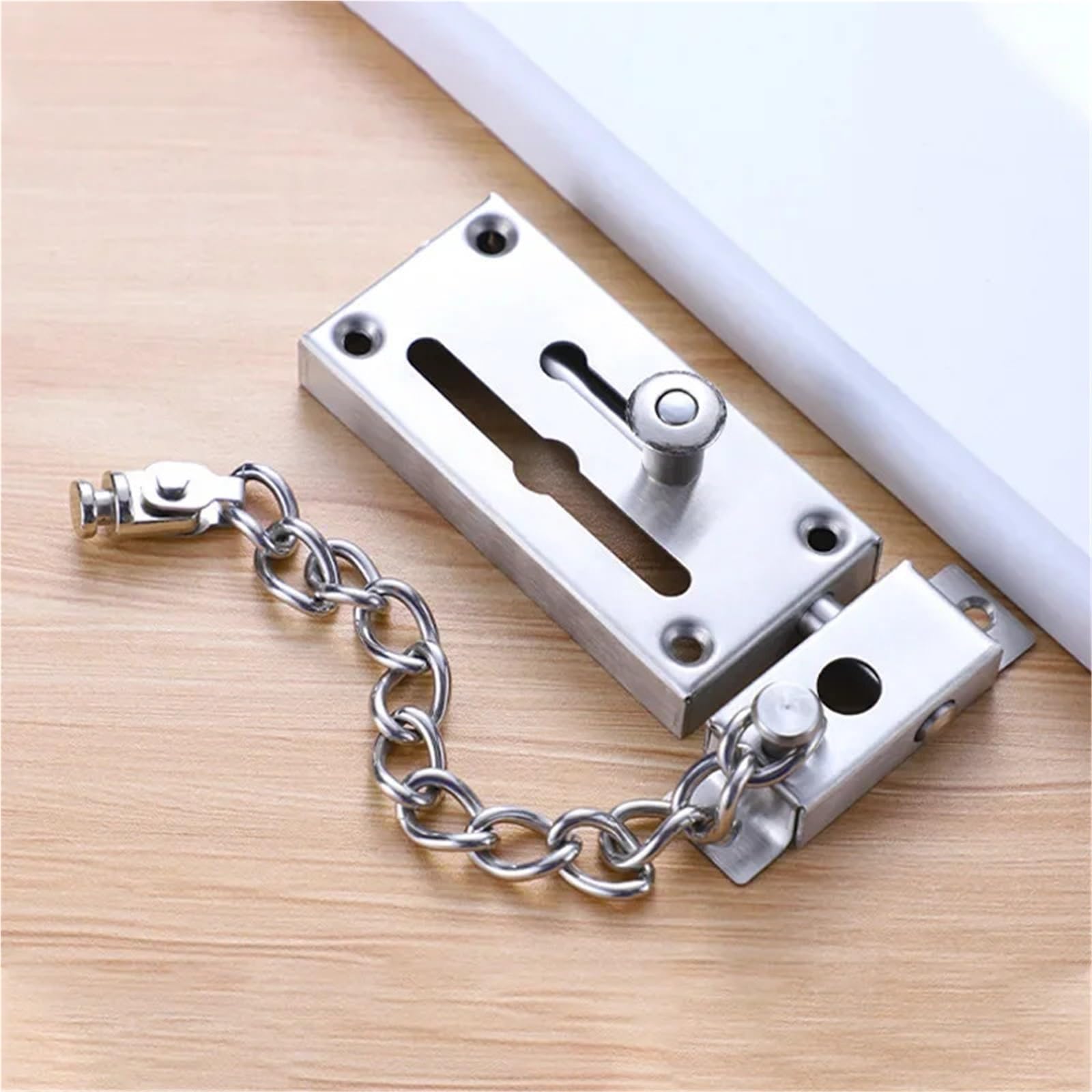 Lot de 8 chaînes de sécurité pour porte intérieure, barre de porte, barre de porte, chaîne de sécurité en acier inoxydable pour chambre à coucher, hôtel