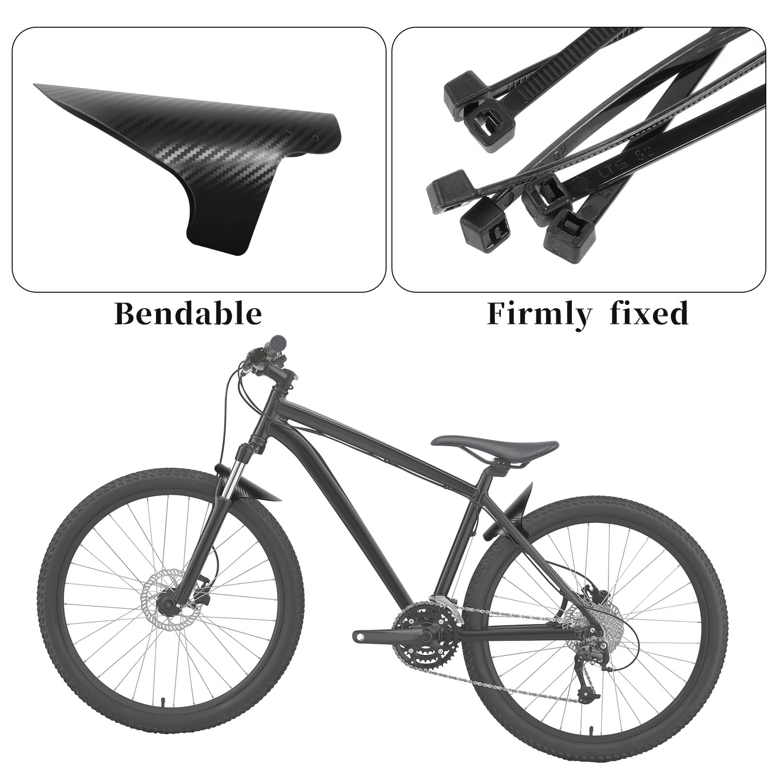 WT BIKING-guardabarros Delantero Y Trasero Para Bicicleta De Montaña, Alargador Ancho De 26 "/27,5"/29 ", Accorios De Liberación Rápida - AliExprs