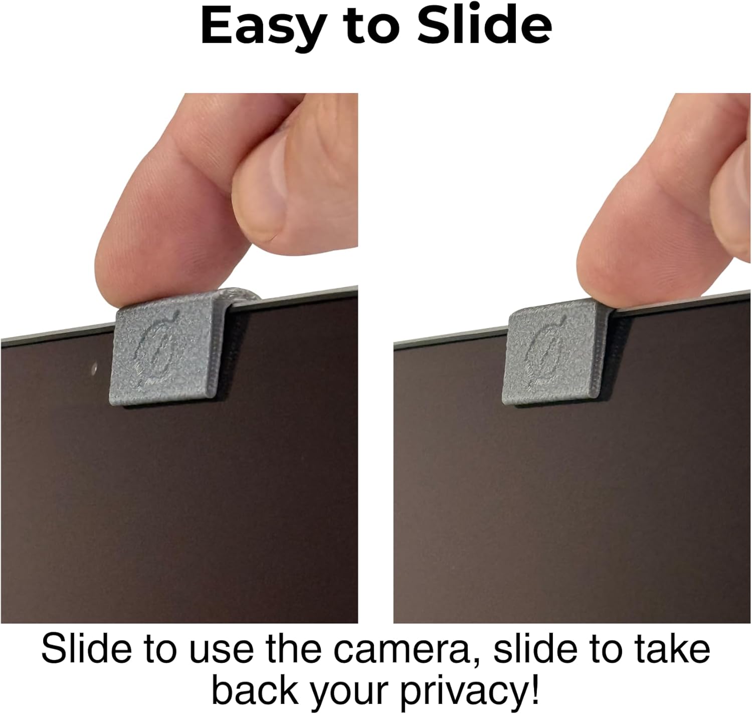 Webcam Cover Slide for Laptop, Made in the USA, Thin, Flexible, Push-On Camera Cover for MacBook, PC & Chromebook, No Adhesive, No Residue, 6 Pack