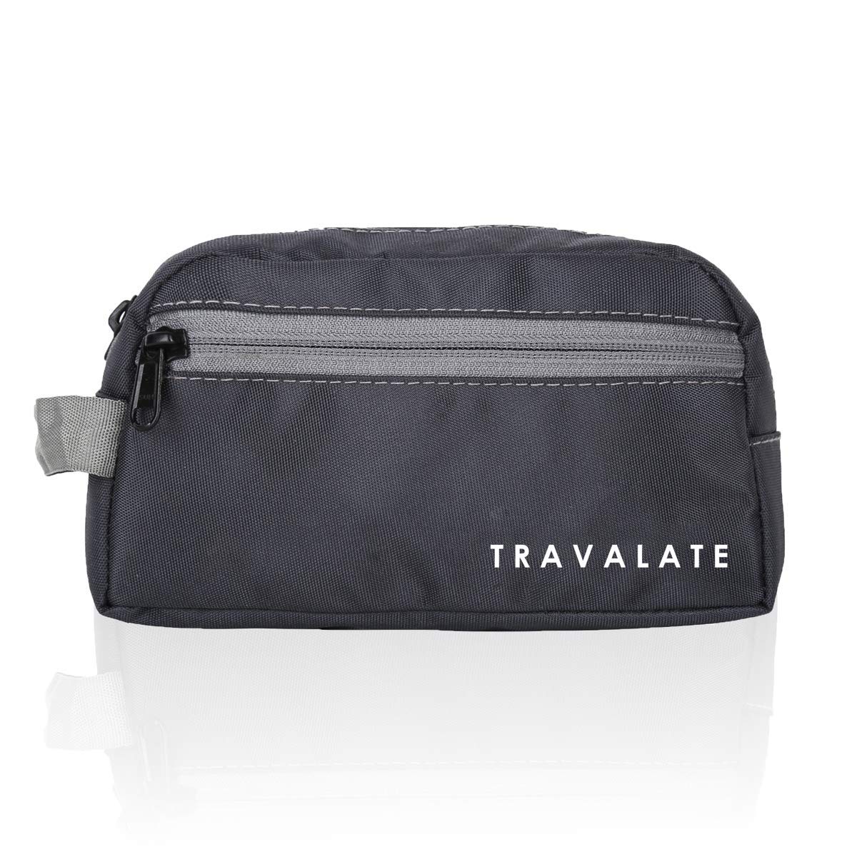 Travalate® Toiletry Travel Bags Makeup Shaving Kit Pouch for Men & Women, Single Part Multipurpose kit Bag for Toiletrys - Grey