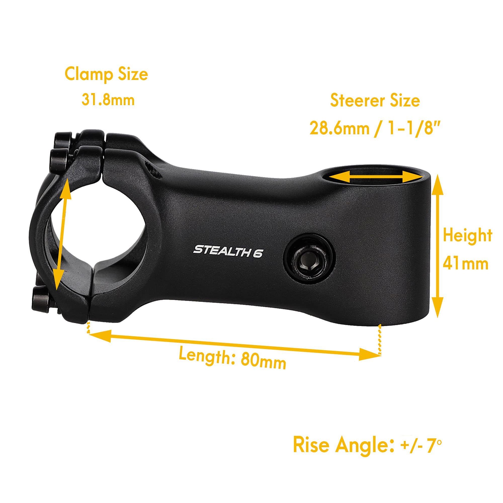 Amazon.co.jp: Satori Stealth 6 バイク 自転車ステム +/- 7度