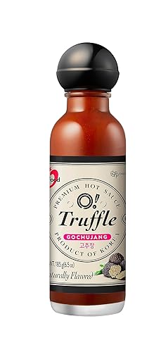 O'Food O! - Salsa de trufa, salsa picante premium, con sabor natural con trufa negra 100% italiana, sin jarabe de maíz, sin MSG añadido, sin gluten