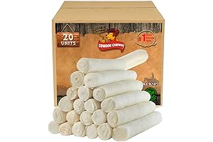 Dentleys Rawhide Rolls for Retriever: 20-Pack of All-Natural Canine Delights
