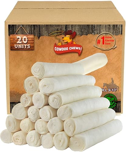 Retriever - Rollo de 9 a 10 pulgadas de piel natural para perro