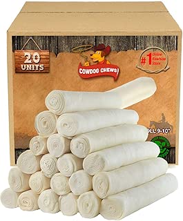 Cowdog Chews Retriever Roll 9-10 inches (20 Pack) Extra Thick Dog Treat Chew - Large and Medium Dogs - coolthings.us
