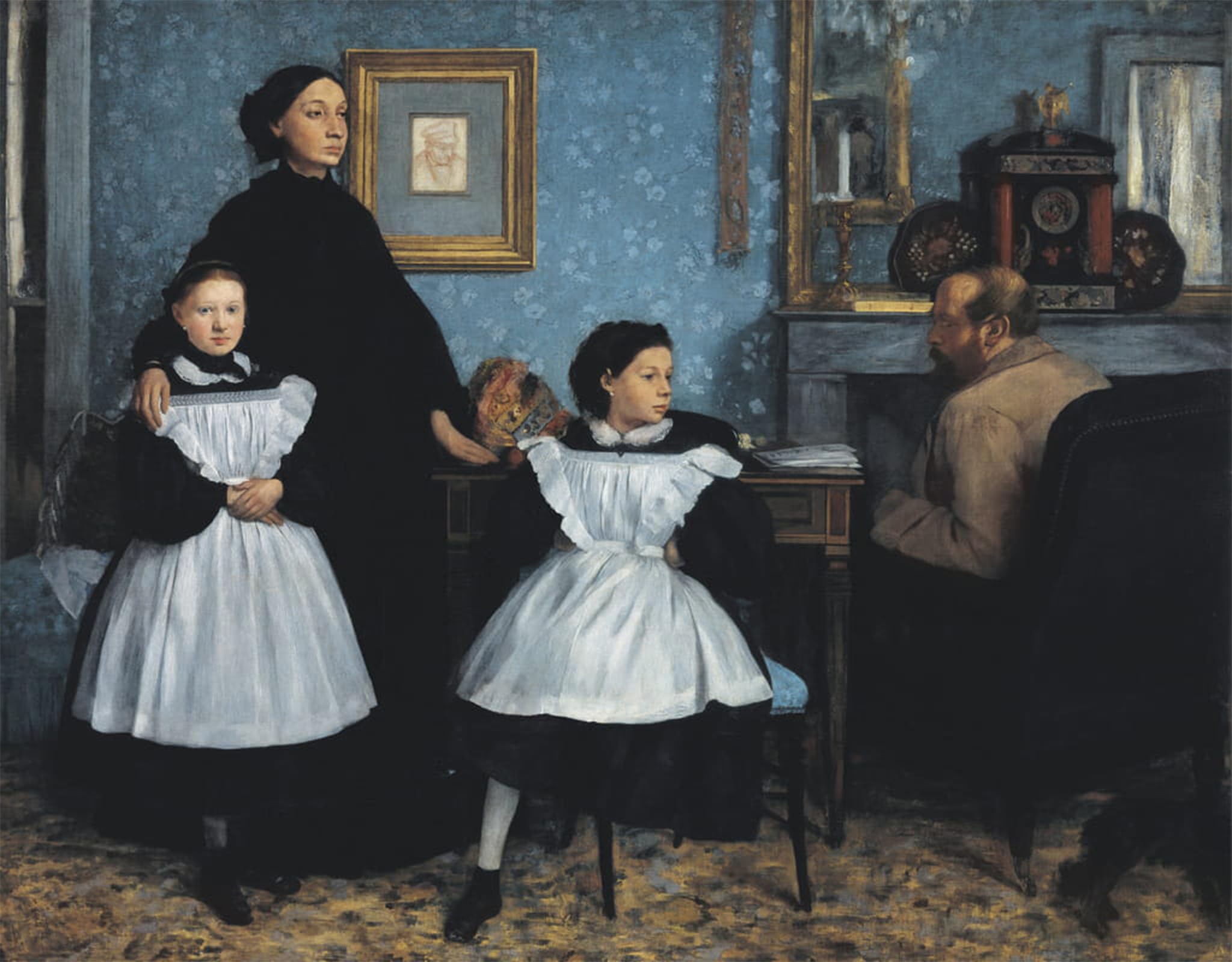 POSTERIIk Vintage Print Pop Art Landscape Artwork Portrait of the Family Bellelli by Edgar Degas Art Prints for Office Home Decor 60x90cm