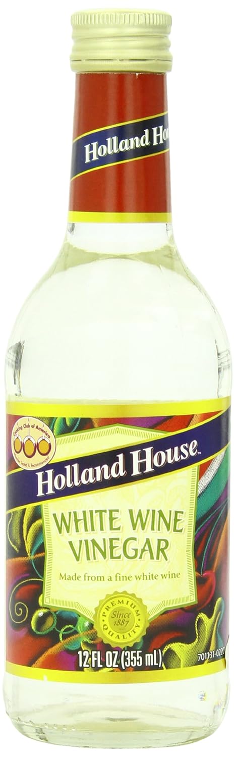 Holland House Vinegar, White Wine, 12 Ounce (Pack of 6)