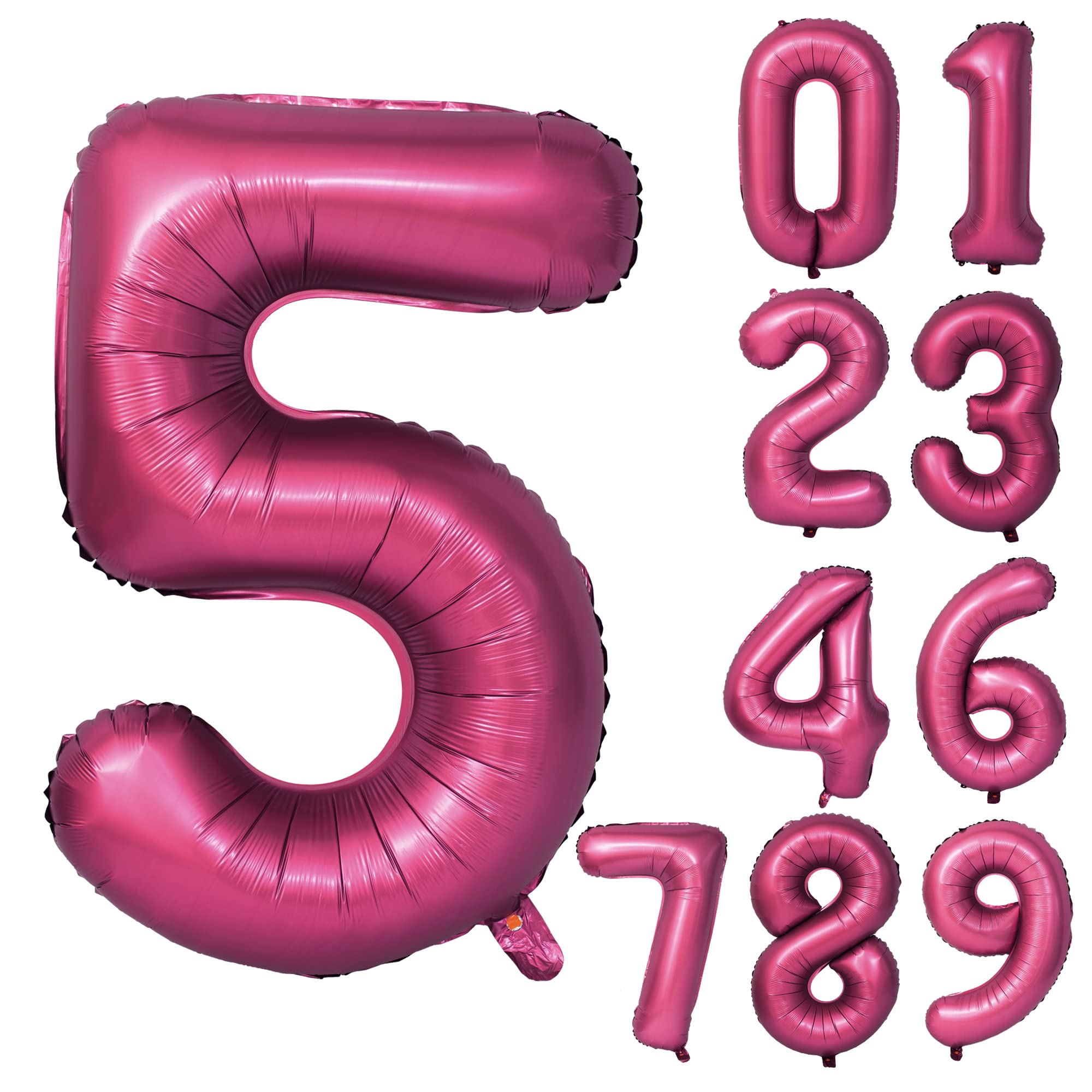 Red 0 balloon 40 Inch Giant Helium Foil Number 0 to 9 Red Balloon Birthday Wedding Party Digital Decorations (Number 0) — view 149