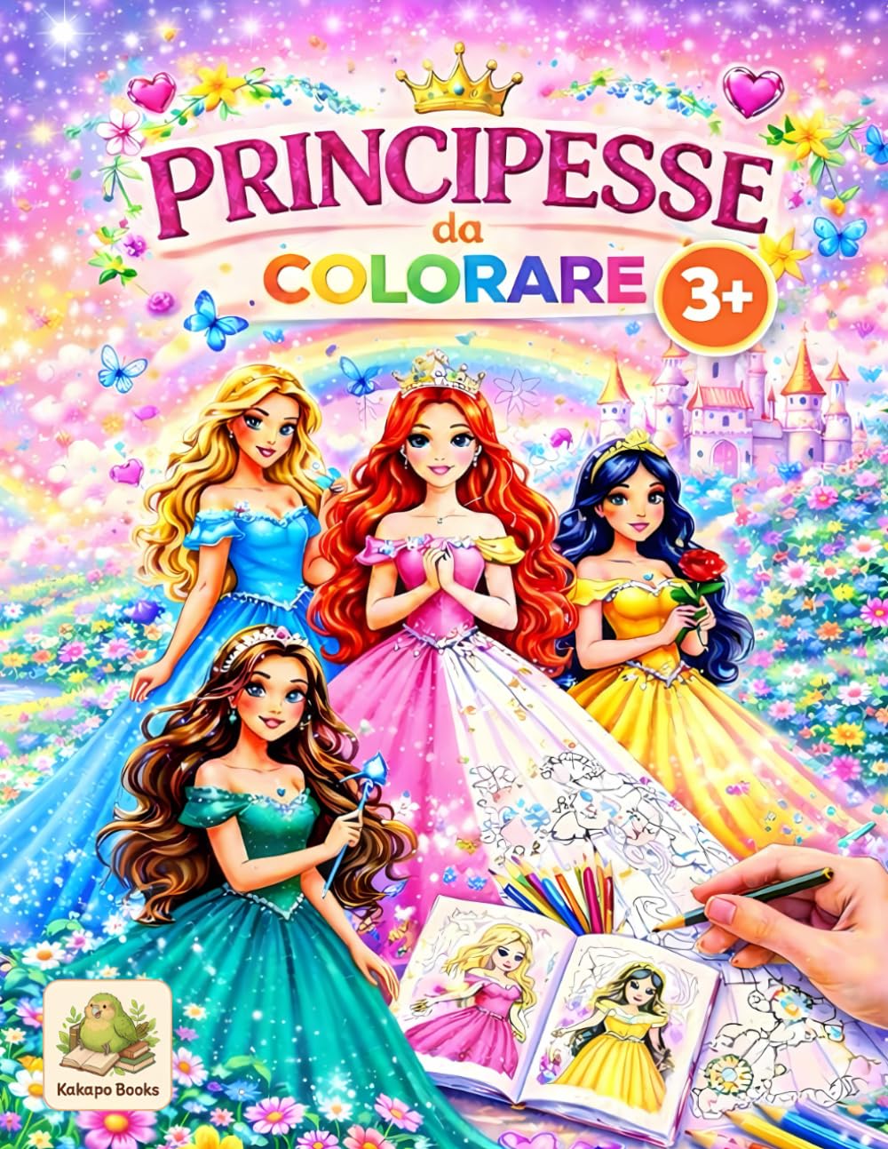 Principesse da colorare (Fantastici libri da colorare per bambini)
