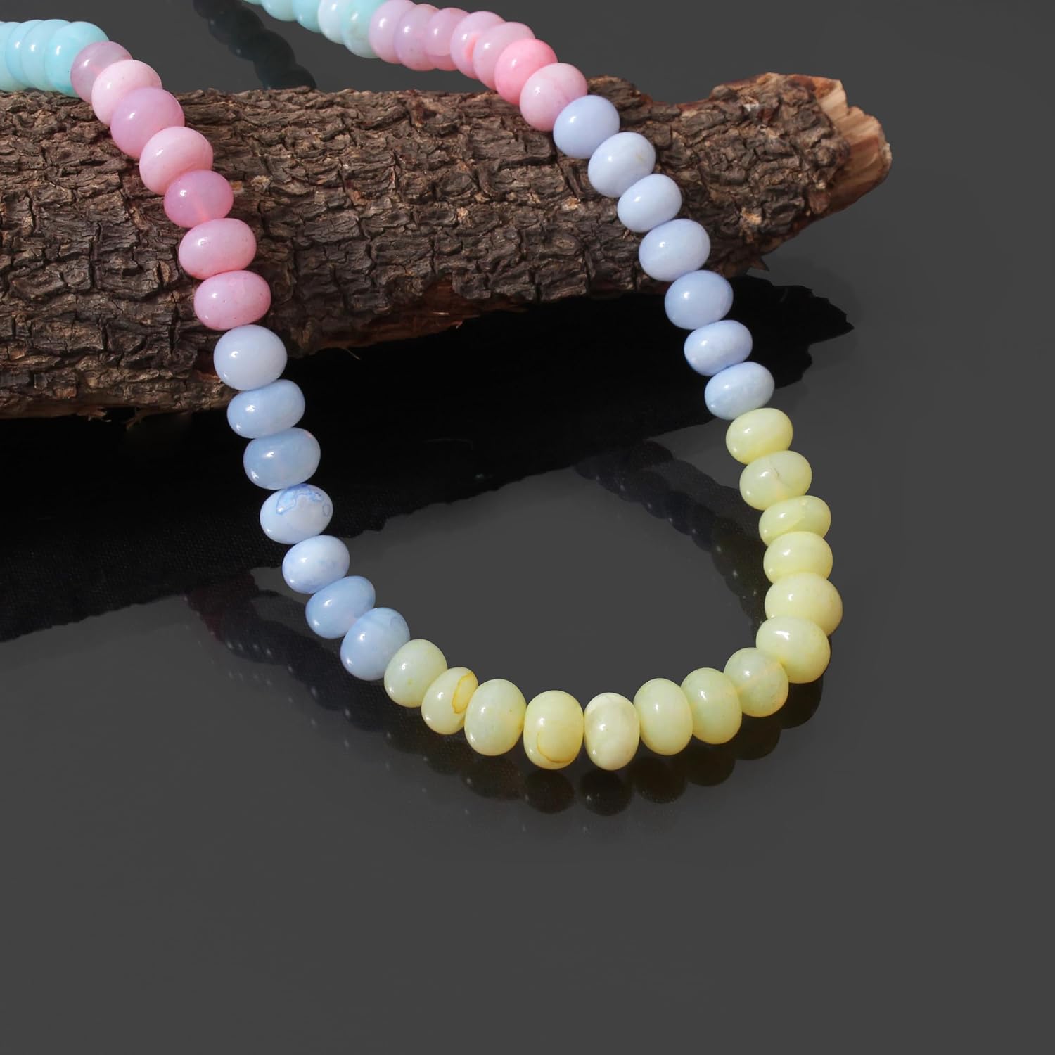 Candy Opal Beaded Necklace for Women & Men – Handmade Summer Jewelry, Unisex Gift, Colorful Beaded Necklace by A&M Gems