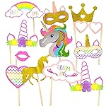 AMFIN® Photo Booth Props/Unicorn Props/Prop Birthday Decorations/Unicorn Props for Birthday Decoration/Props for Photoshoot/Photobooth Props/Props for Birthday – Pink
