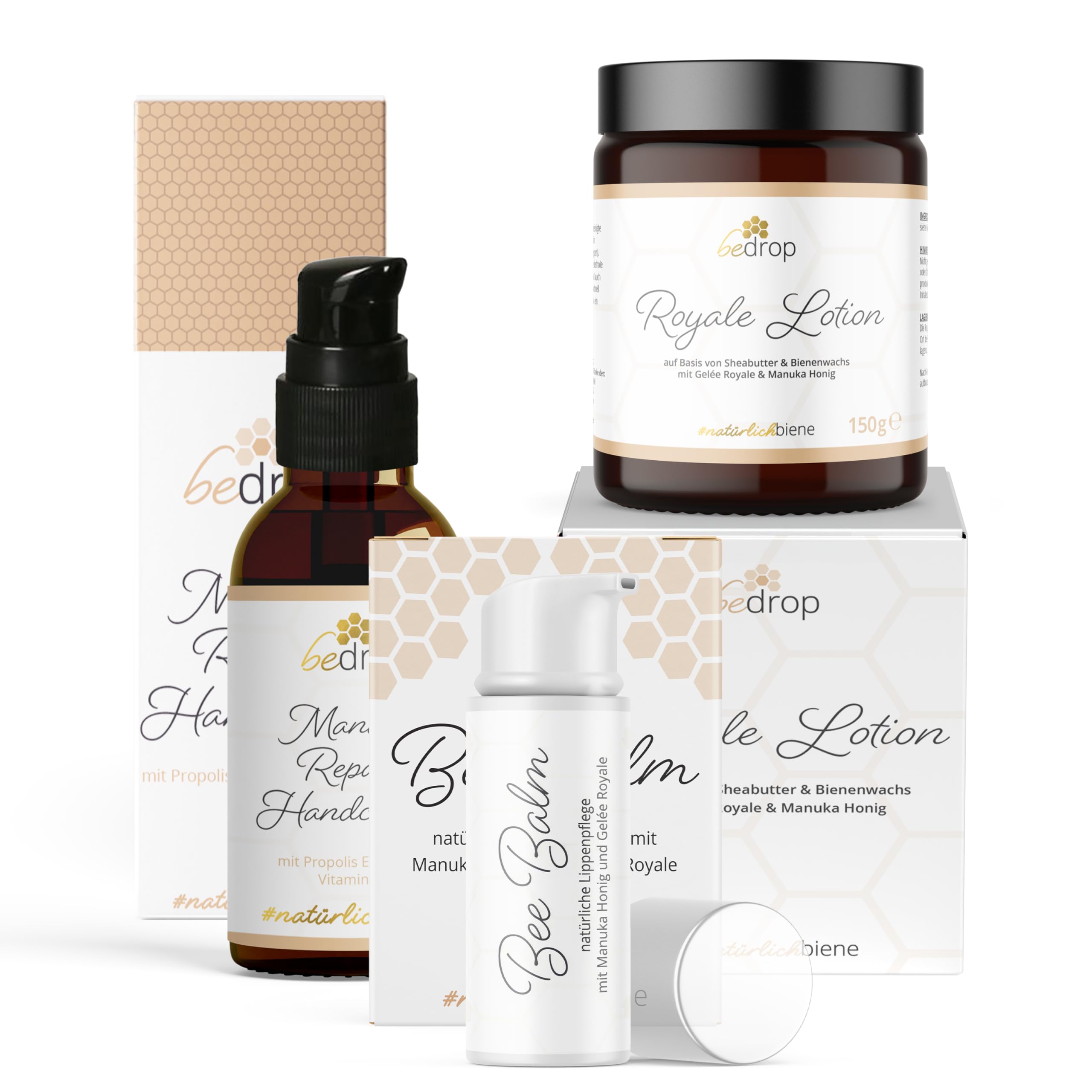 bedrop | XXL Hautpflege Set in Sondergrößen mit Royale Lotion, BeeBalm & Handcreme | LIMITIERT