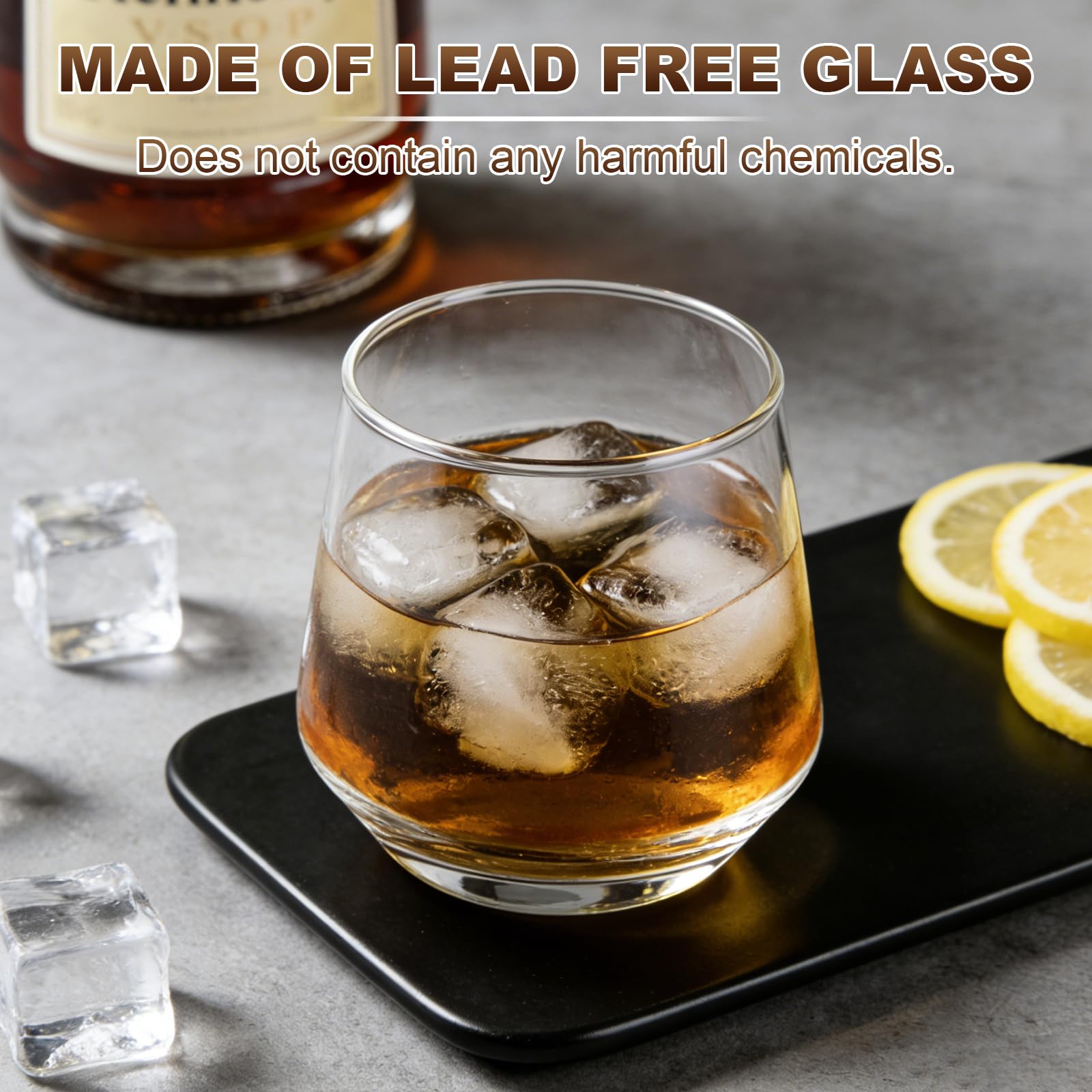 DAJAVE Set di 12 bicchieri da discoteca da 400 ml, bicchieri da whisky, set da 12 bicchieri da whisky, bicchieri da cocktail, riutilizzabili, lavabili in lavastoviglie