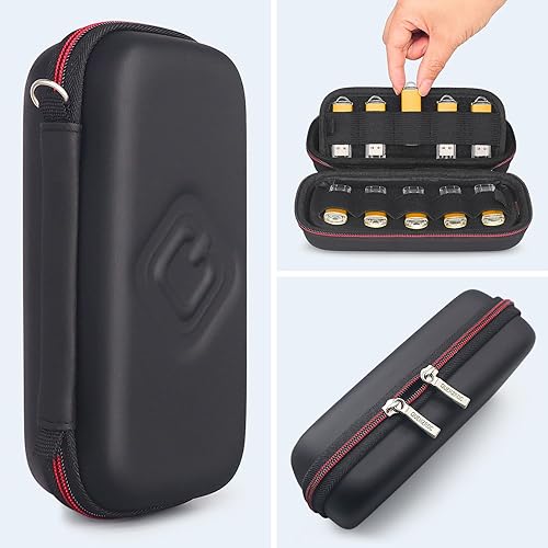 Miniatura 6 de Estuche organizador de unidades flash USB, se adapta a 20 unidades de pulgar, soporte de memoria USB, estuche de almacenamiento de carcasa rígida,