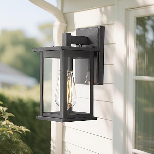 Miniatura 8 de Bestshared Linterna de pared para exteriores, luces de pared exteriores para casa, aplique de pared exterior, accesorio de iluminación de montaje en