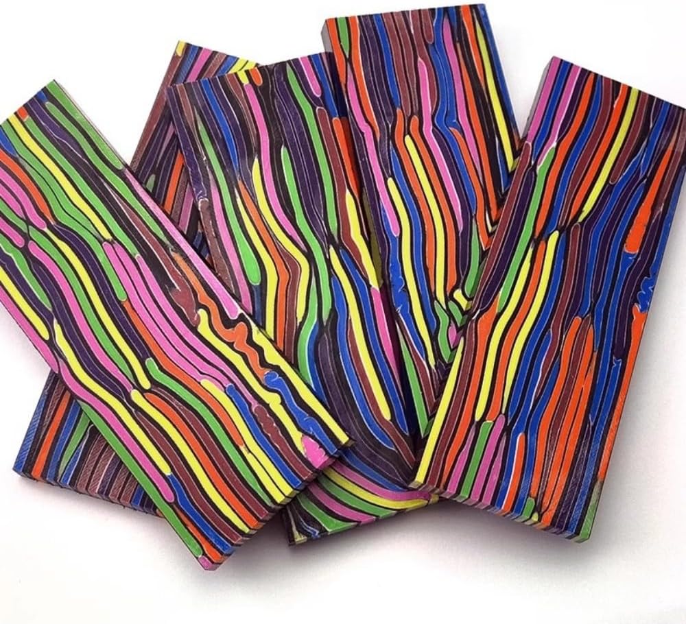 1 Pair Colorful G10 Glass Fiber Knife Handles Material Slabs Scales Handle Parts Grips Knives Custom DIY Tool for Knife Making Blank Blades(130X45X8MM)