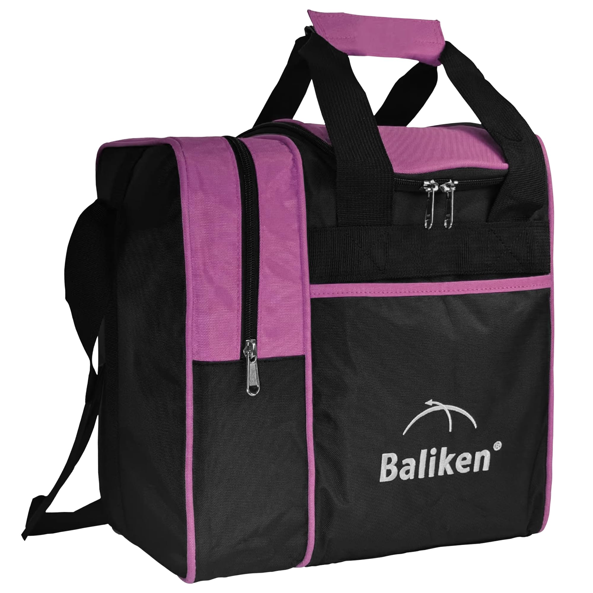 BALIKEN Single Bowling Ball Tote Bowling Bag - Holds One Bowling Ball, One Pair of Bowling Shoes Up to Mens 12 Shoes(Purple)