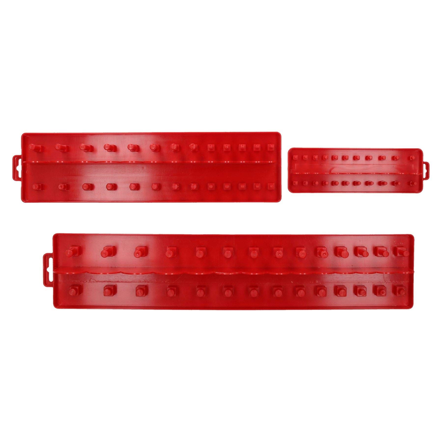 3pc Imperial AF SAE ABS Plastic Socket Holders Trays 1/4