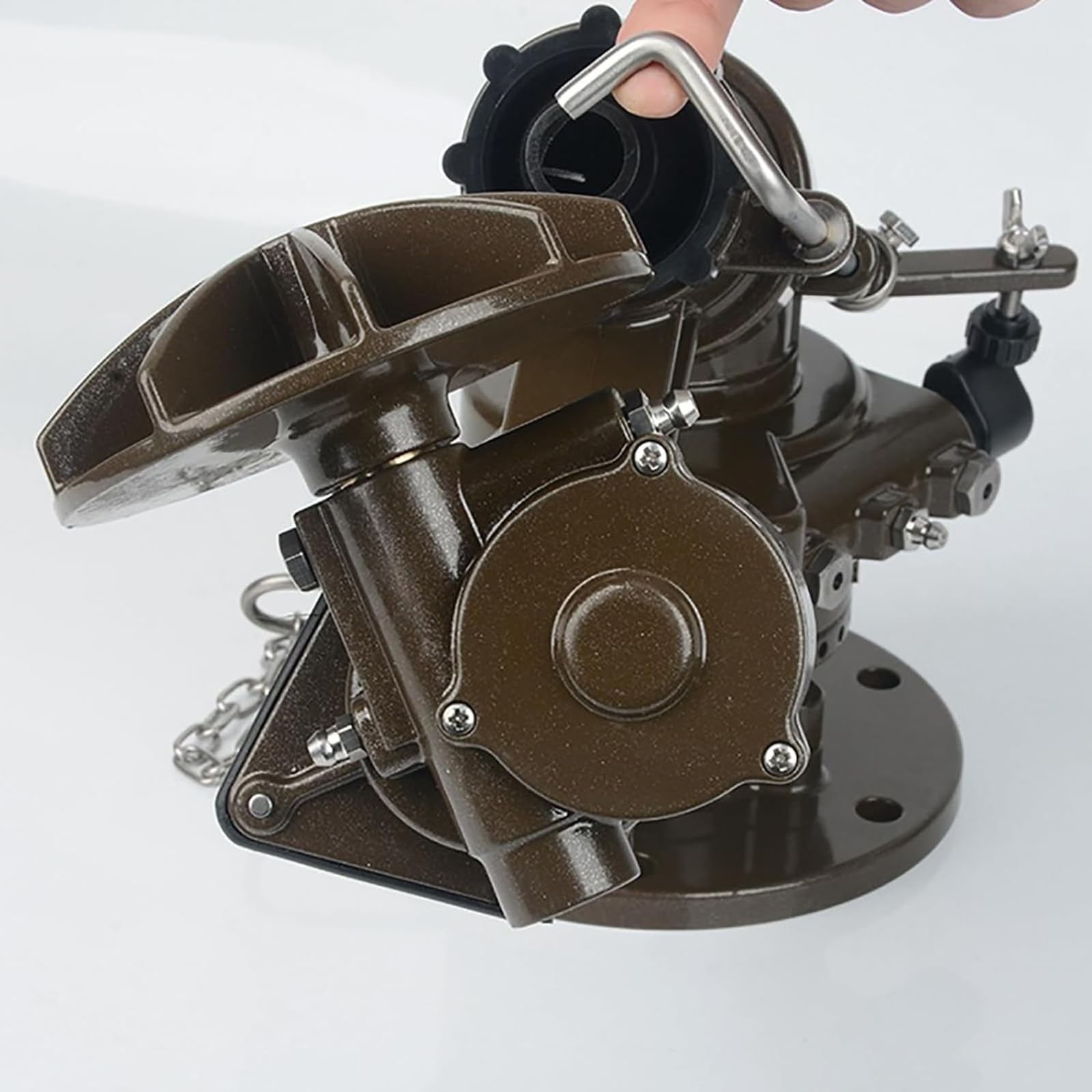 KEhtu Pistola Rociadora De Riego, Pistola Aspersora Giratoria Automática De 360 ​​​​° con Kit De Boquilla, Mini Aspersor De Pistola De Impacto, Adecuada para Tierras De Cultivo De Maíz Y Trigo