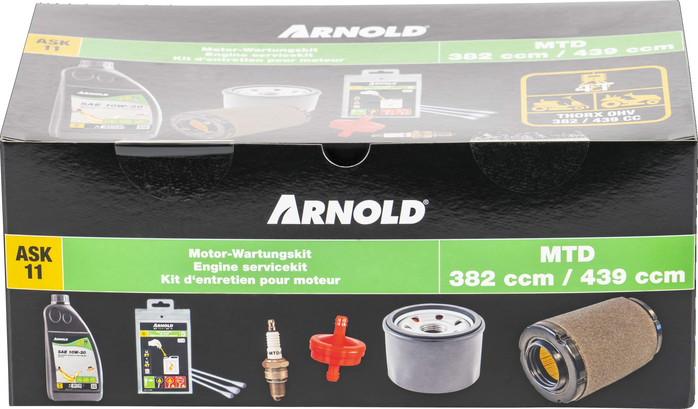 Engine Maintenance Kit For Mtd 382 Cc And 439 Cc, Schwarz