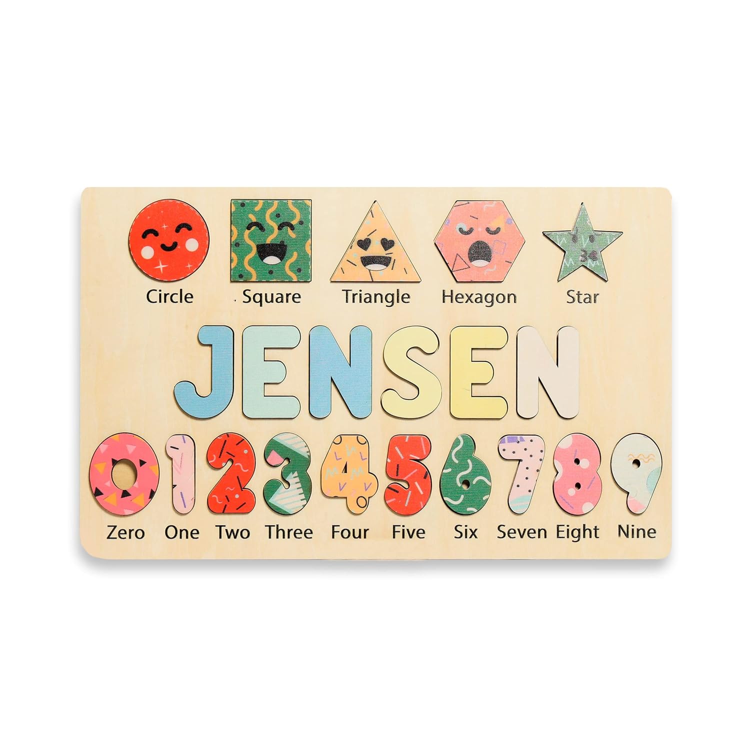 Wooden Name Puzzles Personalized, Number Puzzles For