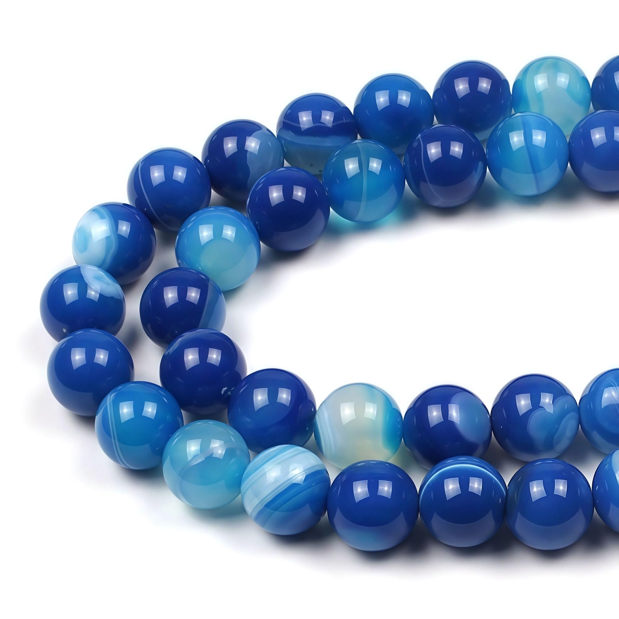 MJDCB 8mm 43 piezas Cuentas de Piedra Sangre Redondas Sueltas Piedras Semipreciosas Naturales para Hacer Joyas Pulseras Collares — view 15