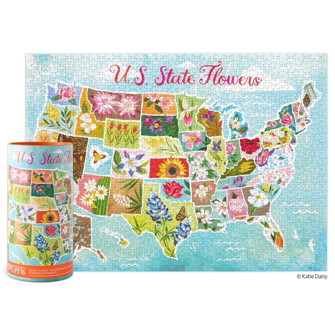 US State Flowers 1000 Piece Puzzle