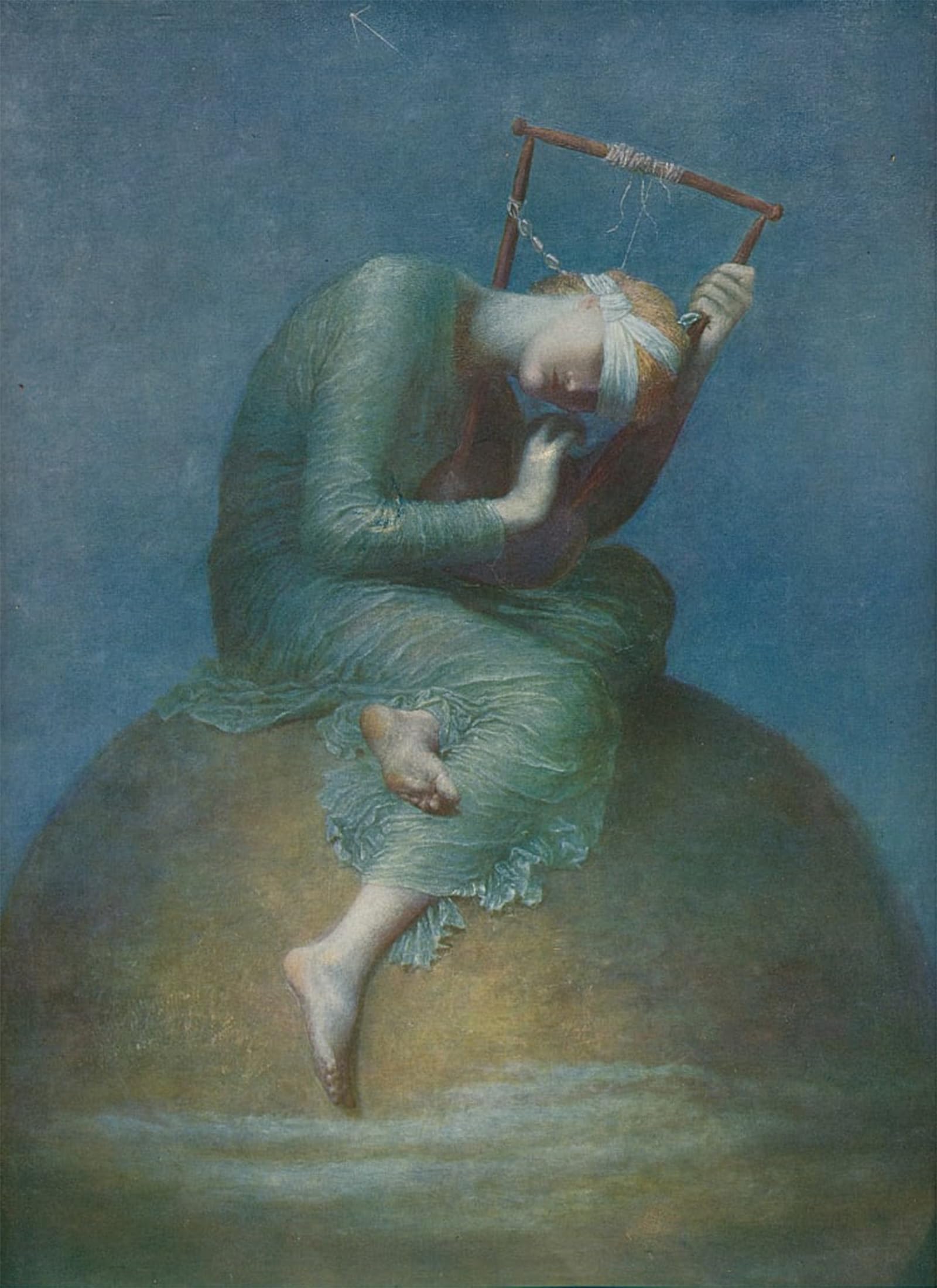 SERENDIPITP Retro Picture Poster Wall Art Pictures Painting Hope by George Frederick Watts Wall Art Canvas Print for Wall Decor 60x90cm