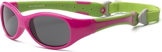 REAL SHADES Unbreakable Kids Sunglasses - 100% UV Protection and Shatterproof Lens with Adjustable Strap for Boys and Girls