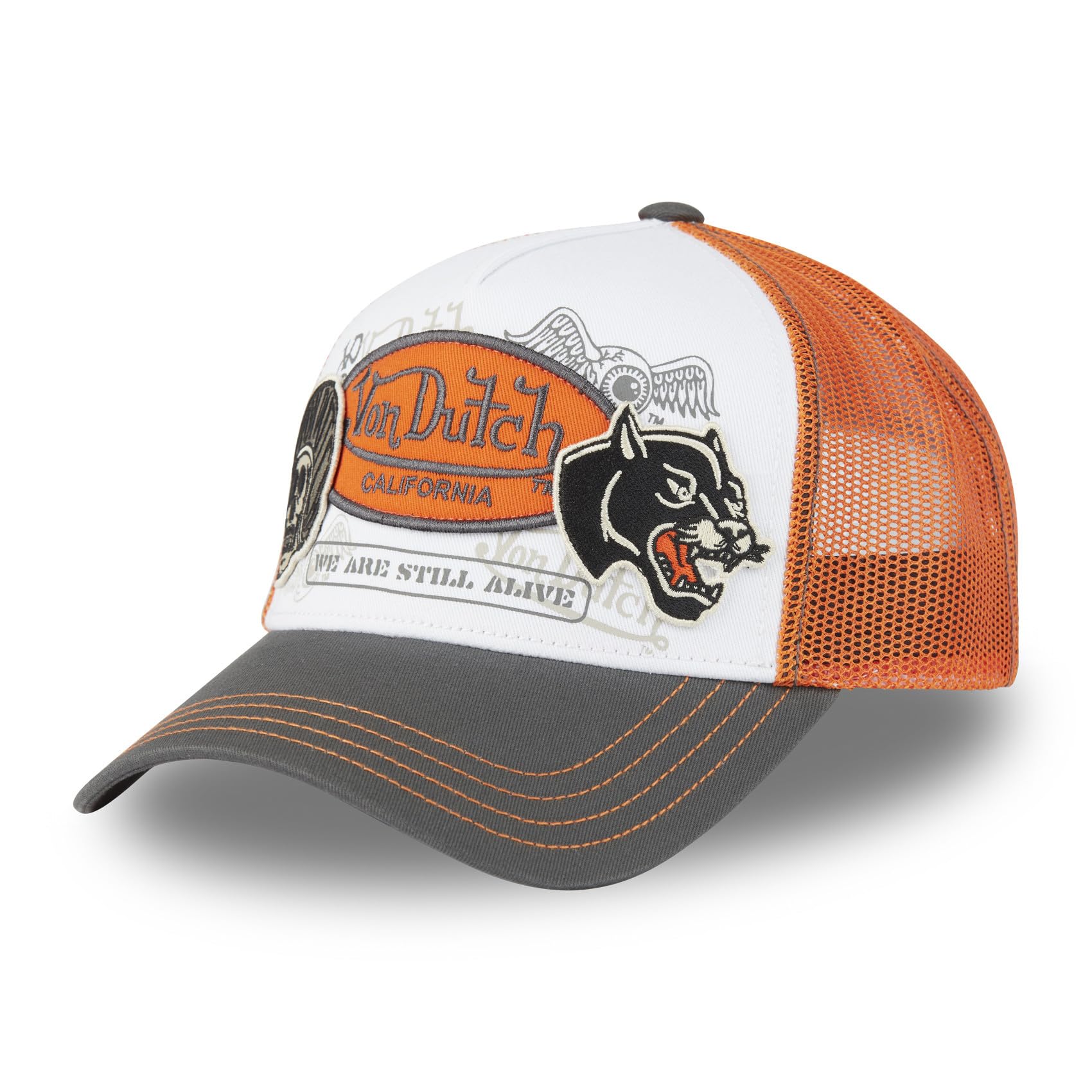 Von Dutch Men's & Women's Adjustable Cap, Trucker Patch Cap, One Size