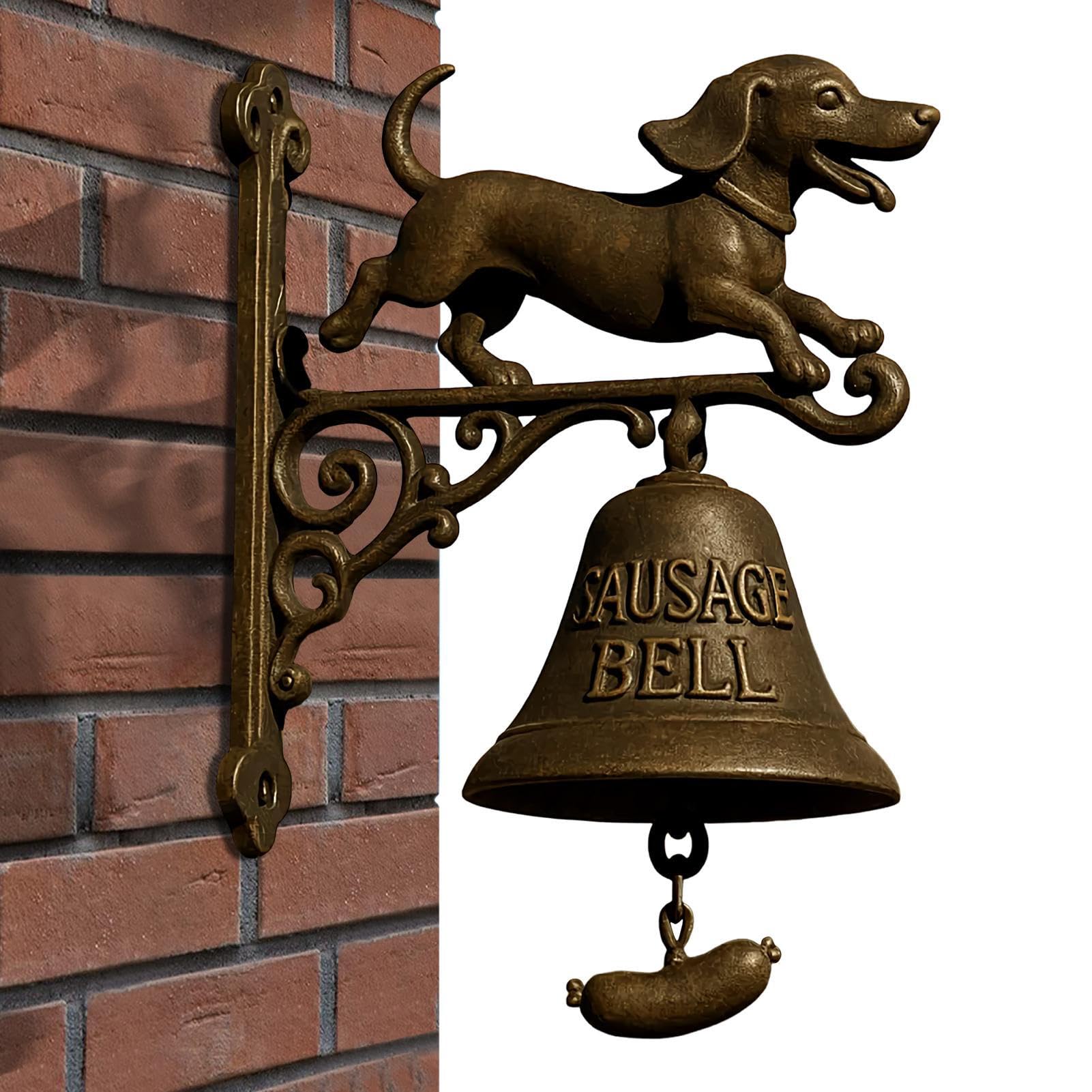 Dinner Bell Outdoor | Timbre Decorativo para Puerta De,Figura Decorativa De Perro para Porche Jardín Casa Cabaña Patro Trasero Regalo Inauguración
