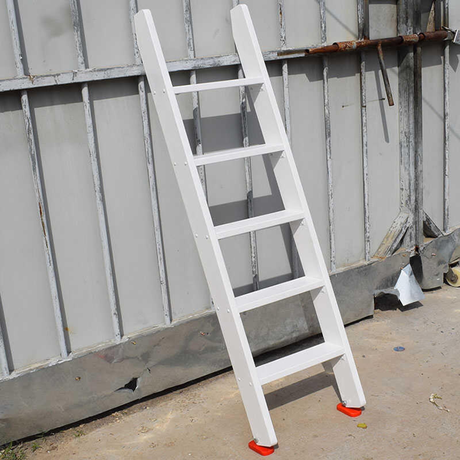 Wqpmnyg White Bunk Bed Ladder Only - Angled Wood Replacement With Hardware For Dorm, Apartment, Loft, Rv, Cabin Rised Sleeper