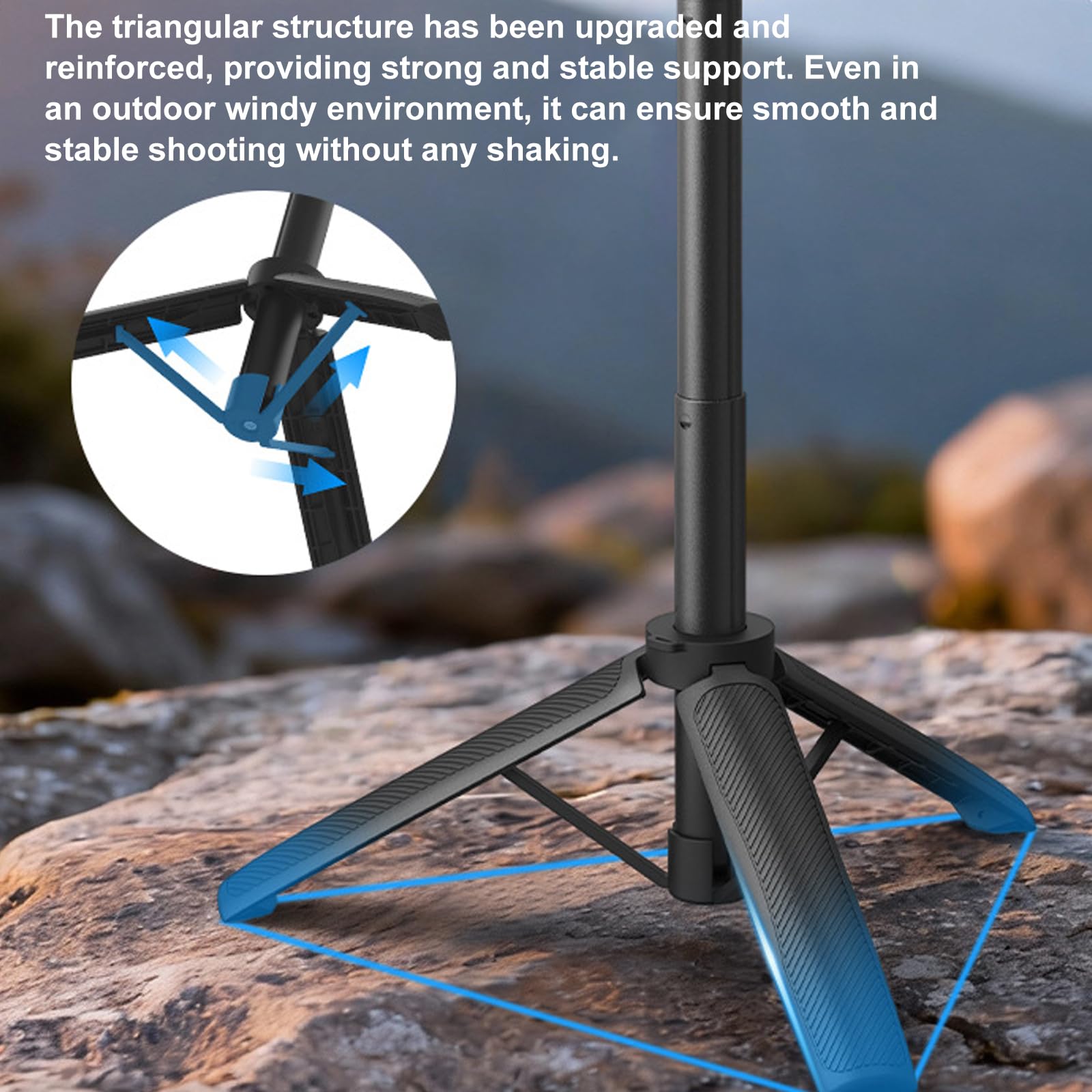 Trípode de liberación rápida con cabeza de bola de 360 grados, altura ajustable, barra extensible de repuesto para cámara de acción, soporte de liberación rápida