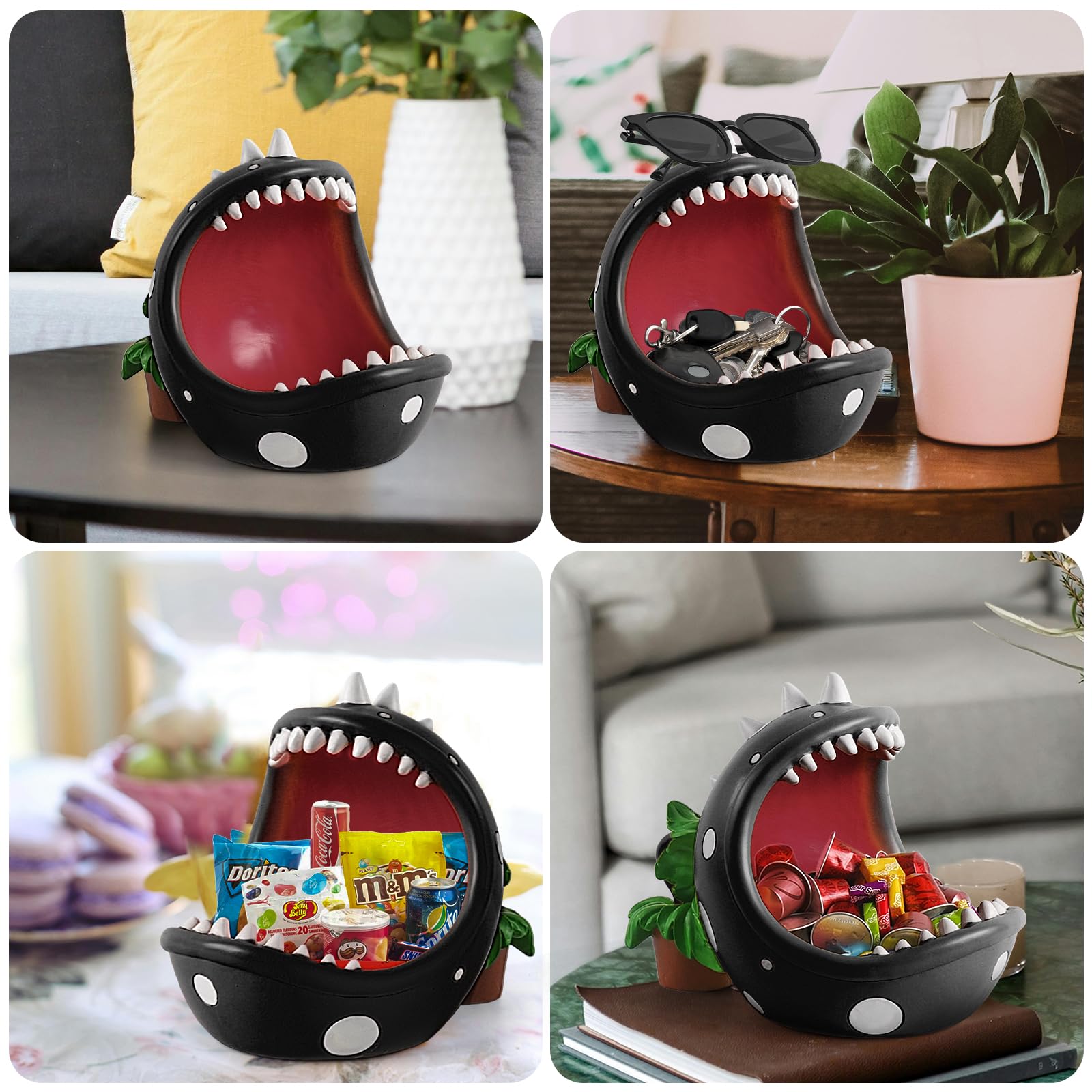 Aazon.co: Ehuoyan Piranha Plant Large Candy Bowl For Candy Dish Key Bowl Decorative Bowl Hoe - View #12