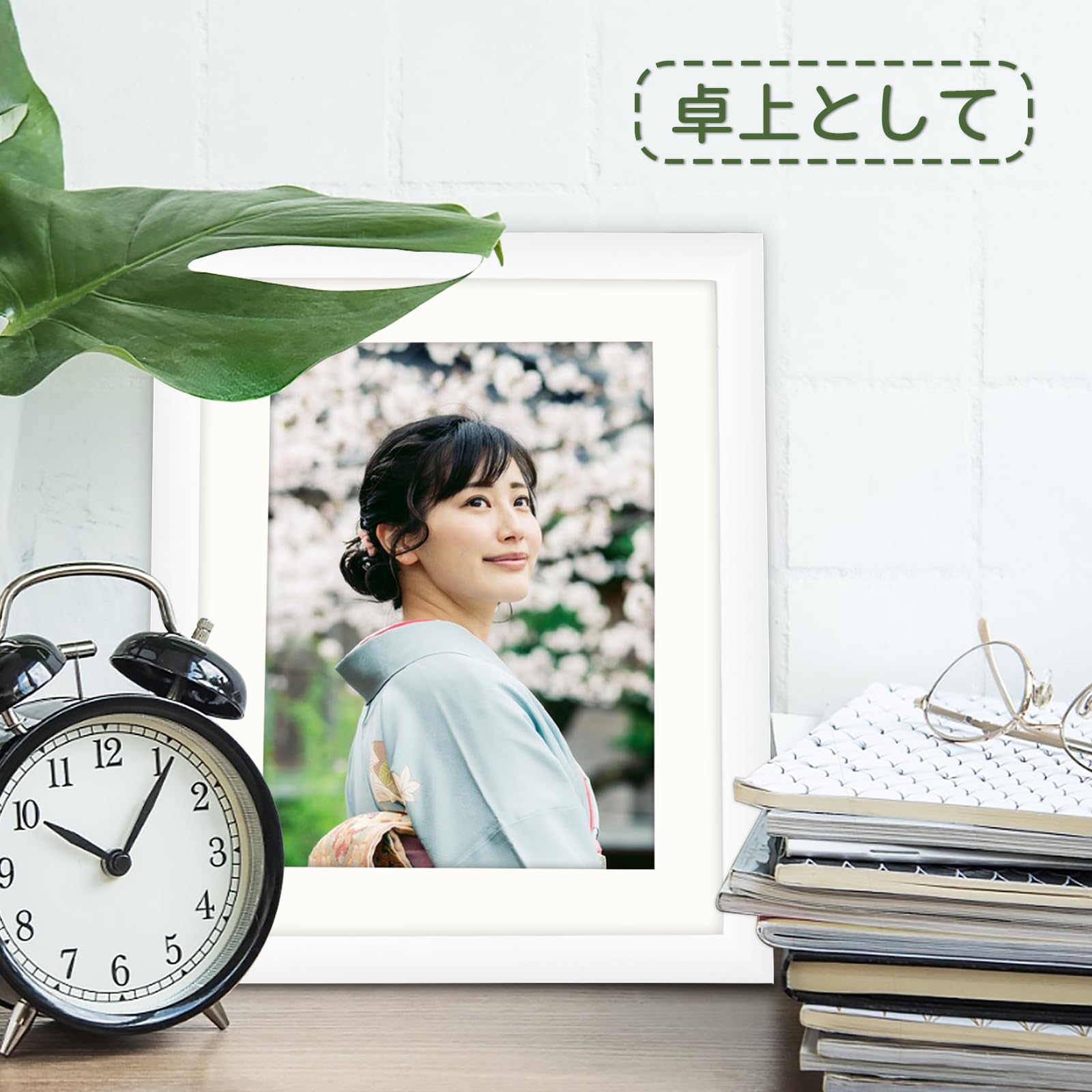 Amazon.co.jp: フォトフレーム 六切 木製額縁 2枚セット ウッドフォト