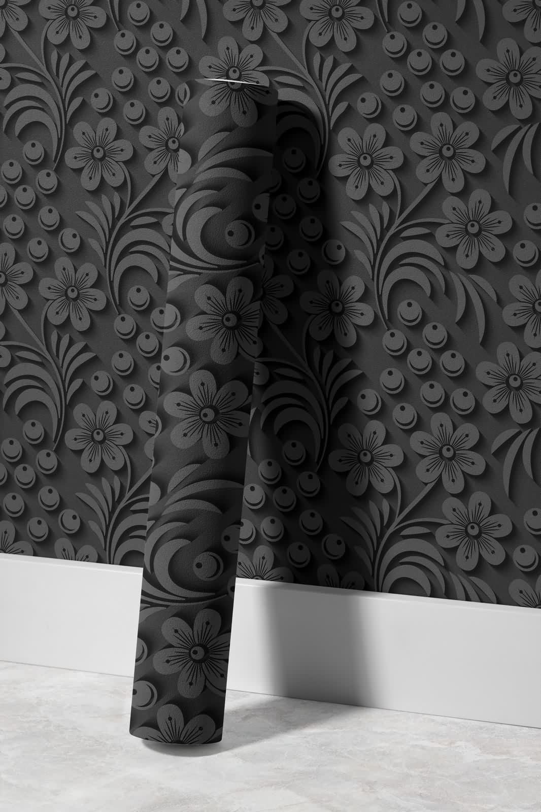Kuchnia Backsplash Indie Naklejki Dekoracja mebli Czarny 45x1200cm