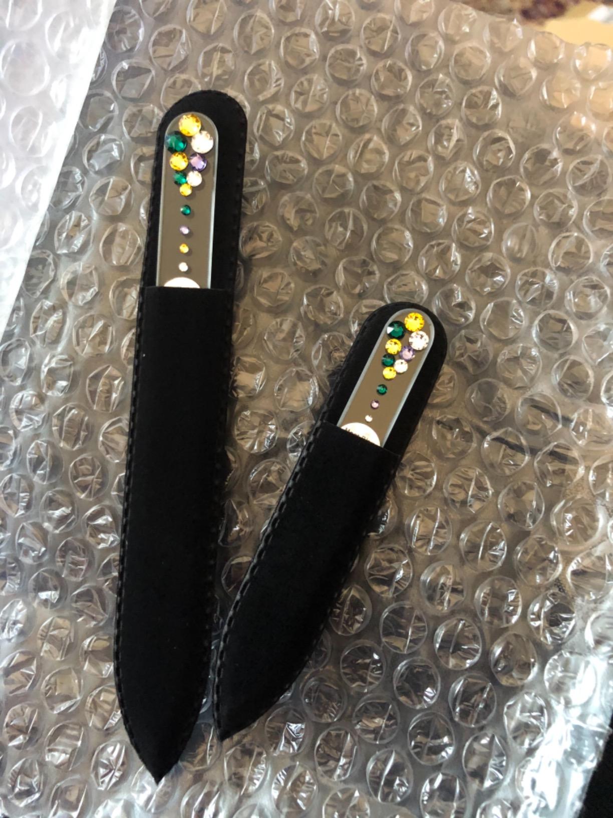 Mont Bleu Set of 2 Crystal Nail Files Hand Decorated with Swarovski