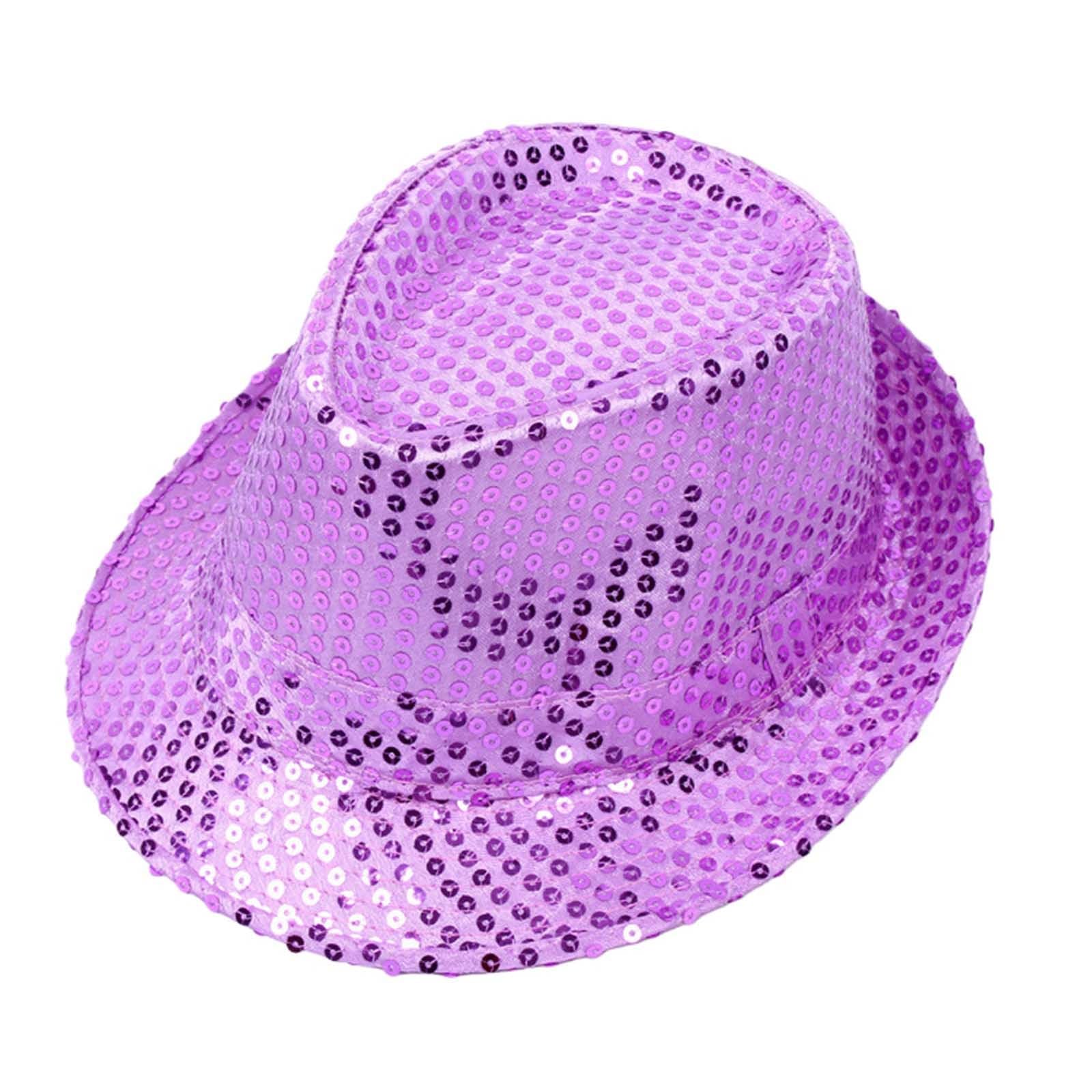 2026 Sparkly Sequin Top Hat for Kids Performance Dance Party Stage Show Costume (PP2, One Size)