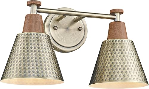 Miniatura 8 de FEMILA Apliques de Pared de 1 Luz Vintage, Apliques de Pared Industriales de Latón Antiguo, Juego de Luces de Cambiador de Baño Individual, Lámpara