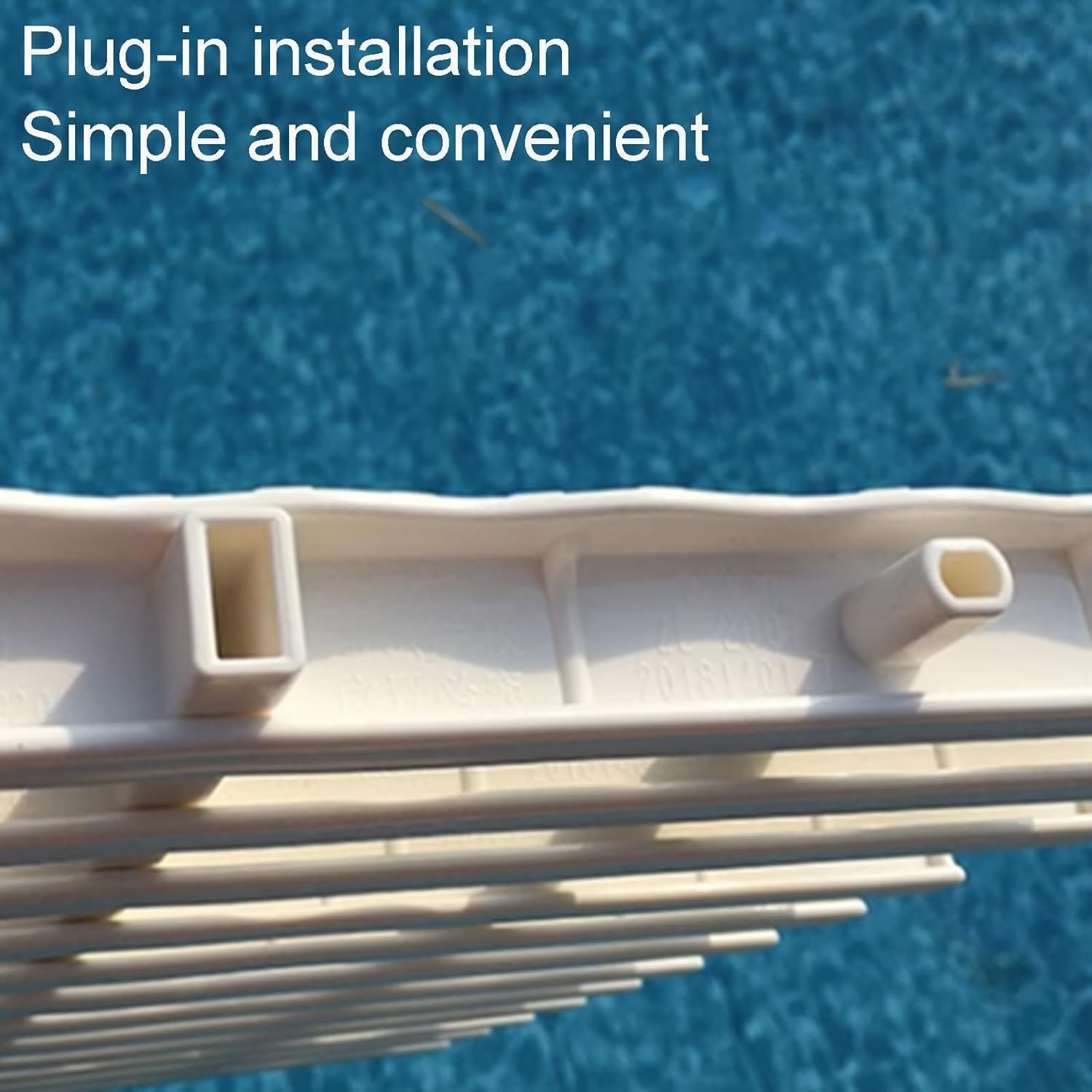 Modulo griglia Piscina Bordo Piastra di copertura dello scarico for piscine, griglia di scarico durevole ondulata in PPS Griglia di troppopieno Copertura di scarico for interni/esterni Scarico