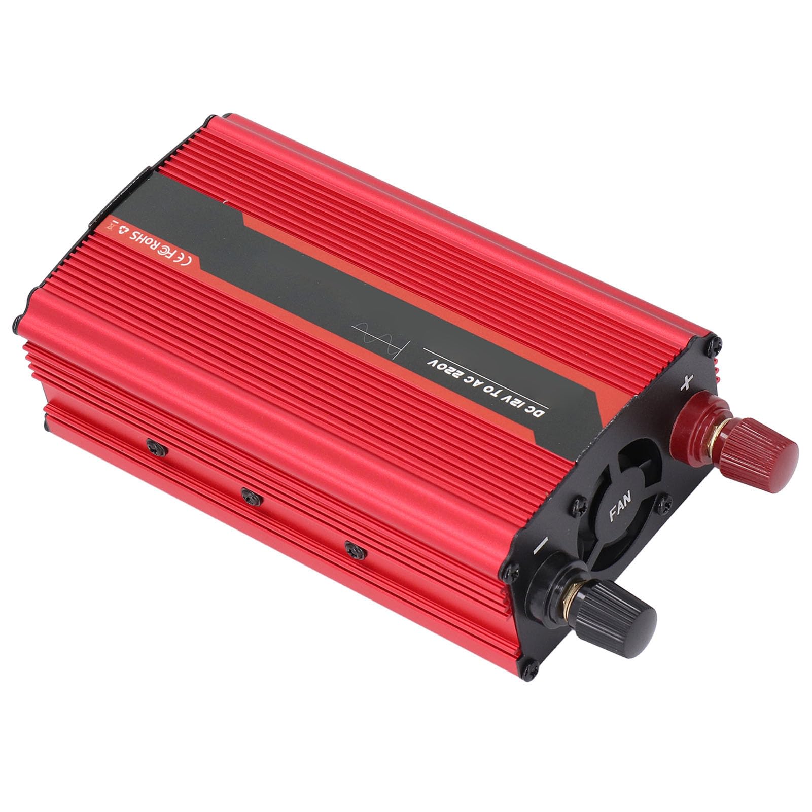 Hyuduo Samochodowa Przetwornica Napięcia Stop Aluminium Czysta Fala Sinusoidalna Konwerter DC12V na AC220V Moc Znamionowa 300 W 500 W Szczytowa USB 5 V 2 A na Zewnątrz Kemping Wycieczki Drogowe